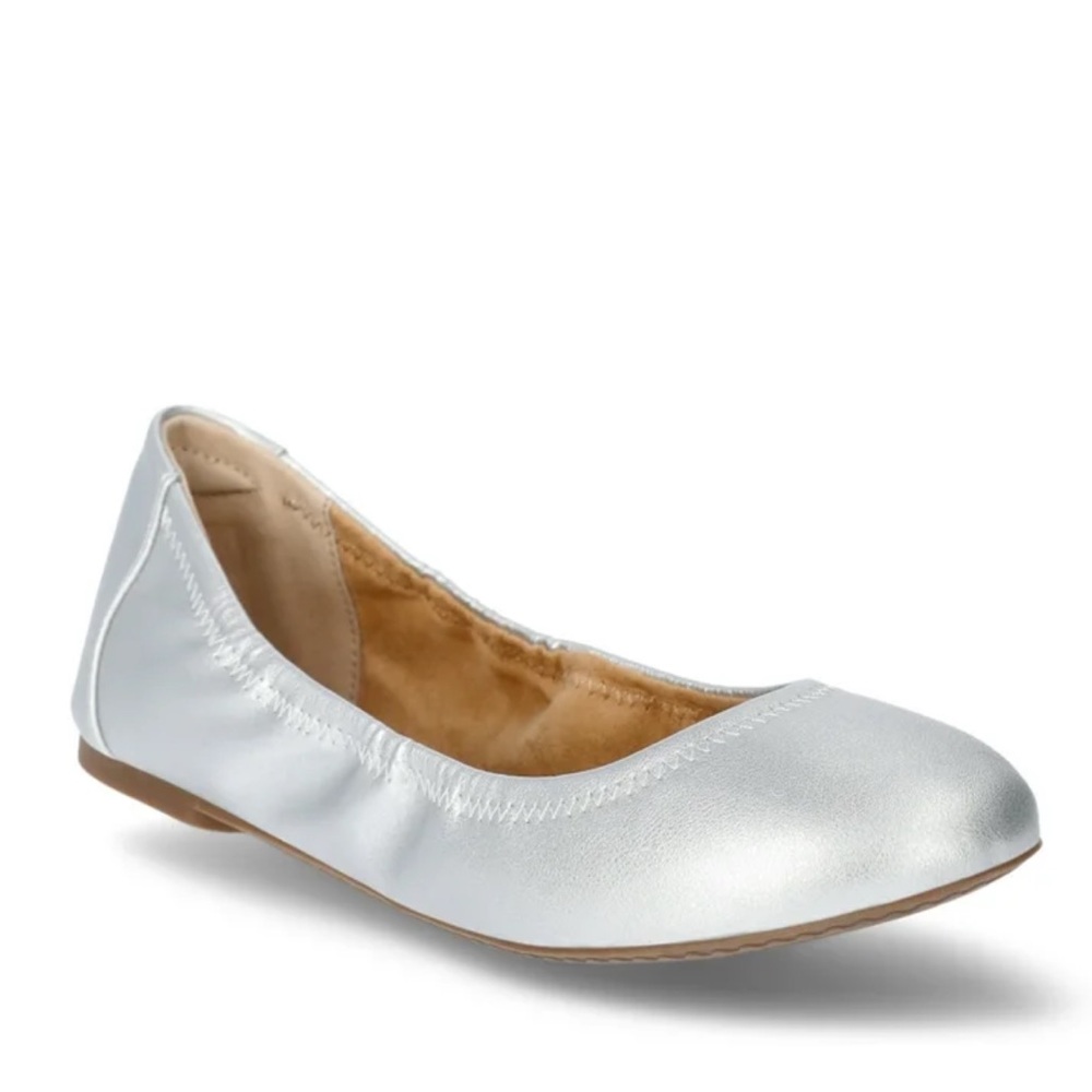 Time and Tru Metallic Silver Loafers